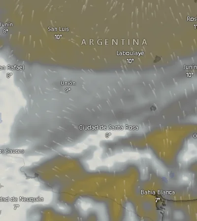 El frente frío comenzó a afectar a la provincia de Mendoza durante las últimas horas del martes 12 de agosto de 2025.