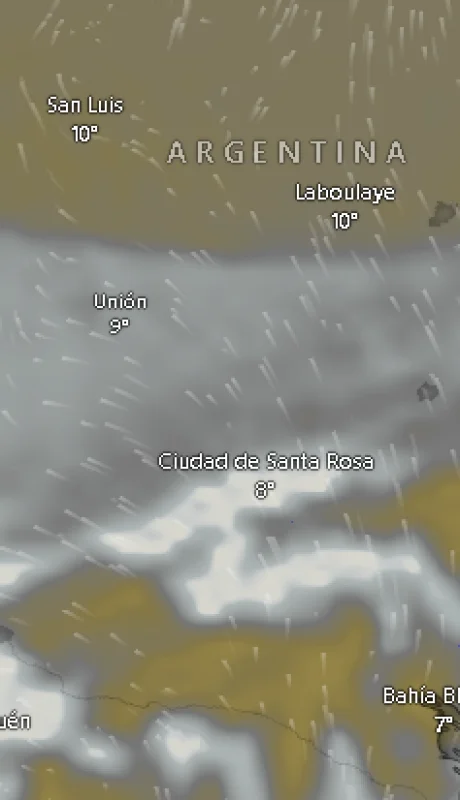 El frente frío comenzó a afectar a la provincia de Mendoza durante las últimas horas del martes 12 de agosto de 2025.