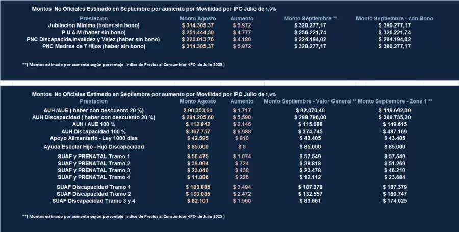 Los montos quedarán totalmente asegurados cuando se publique en el Boletín Oficial