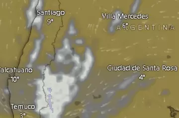 Vientos y lluvias aisladas en Mendoza en la previa de la ciclogénesis
