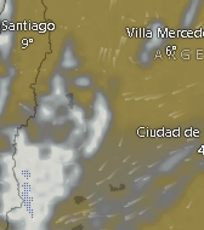 Mendoza bajo la influencia del frente frío que ingresó al continente ayer miércoles 13 de agosto.