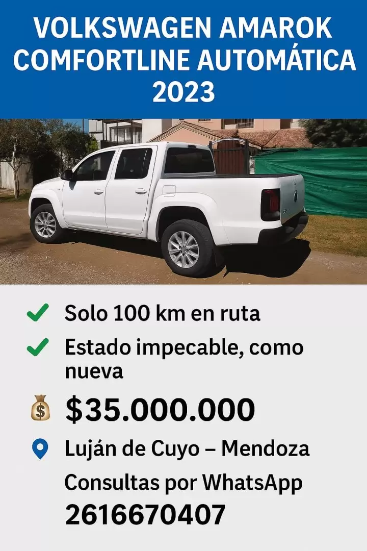 Camioneta puesta a la venta