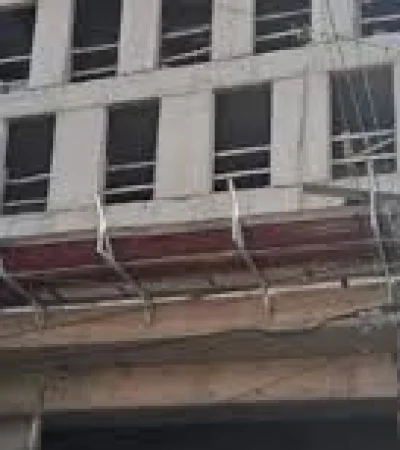 El edificio en construcción donde ocurrió la tragedia. Imagen: Facebook