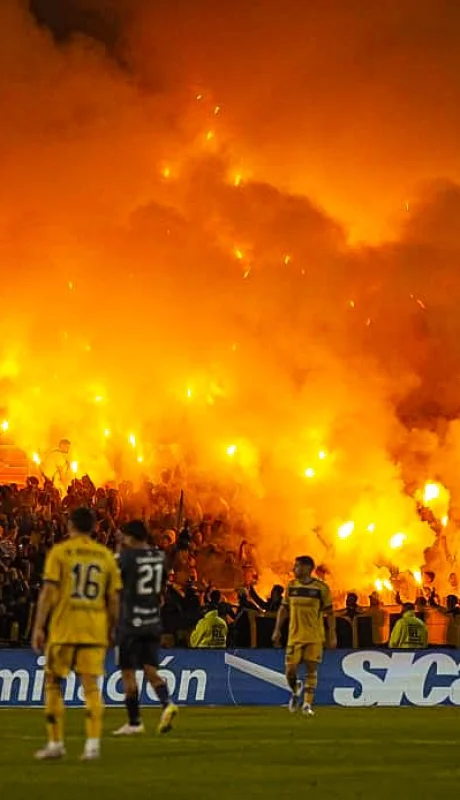 El recibimiento de los hinchas de Boca.