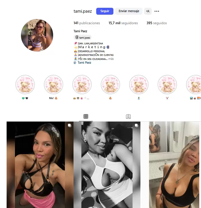 Tamara Páez, la policía "influencer" sanjuanina.