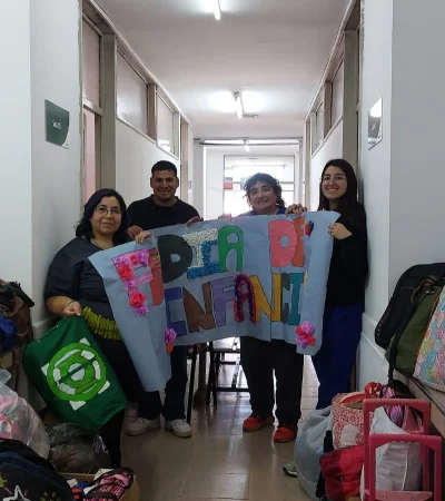 Donacion de mochilas.