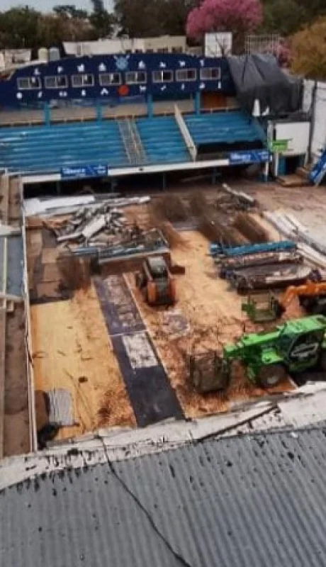 Así va quedando el estadio de Regatas.