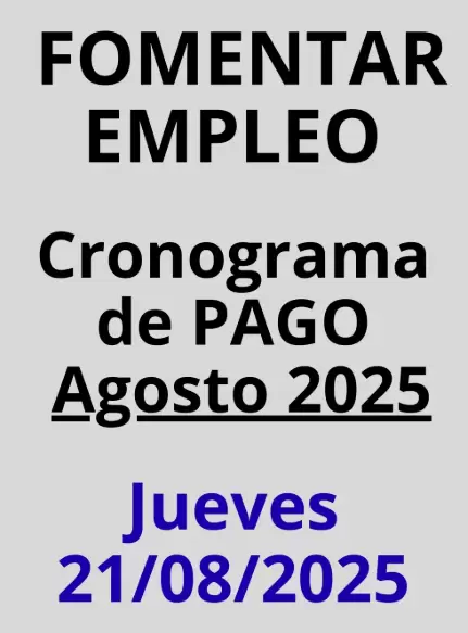 La información quedó confirmada a un día de la fecha de pago