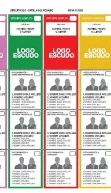 Conformación de la boleta única