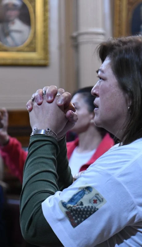 Trabajadores del Hospital Garraham estuvieron anoche en el Senado de la Nación.