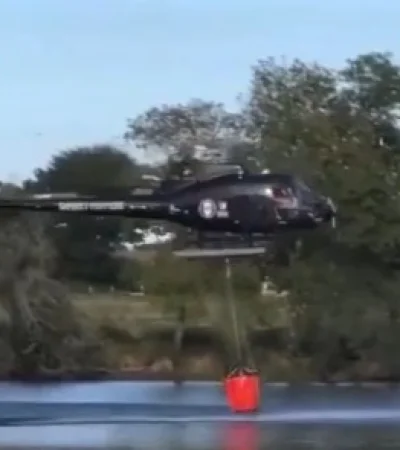 Helicóptero bombero/ Fuente: Captura de pantalla