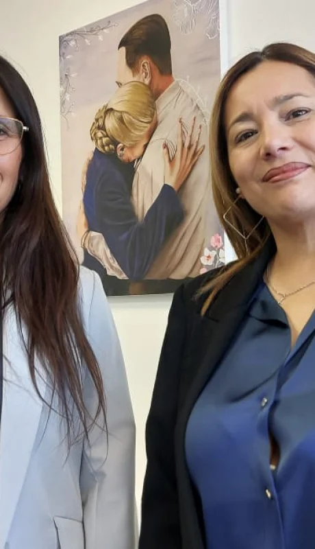 Las senadoras mendocinas que reclaman apoyo a su proyecto. Fotio: Daniel Gallardo)