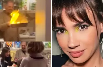 Celeste Cid quiso cocinar para sus suegros y casi incendia todo: hay video