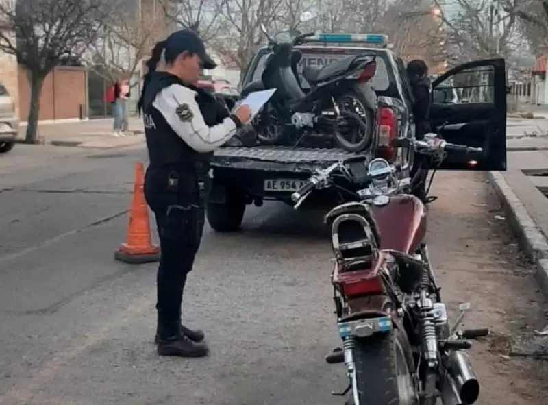 Motos retenidas en San Rafael.