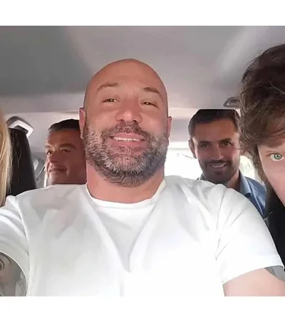 Karina Milei, Diego Spagnuolo, Javier Milei y Martín Menem.