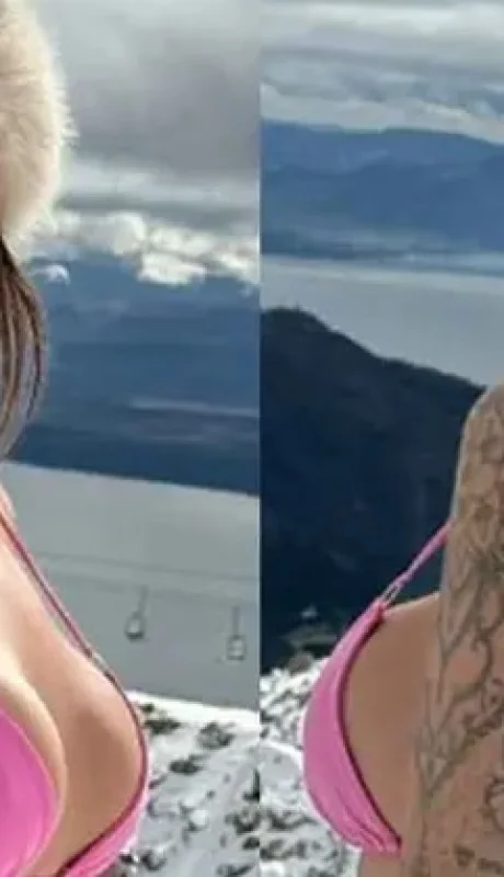 Una influencer brasileña sorprendió a sus fans en Bariloche.