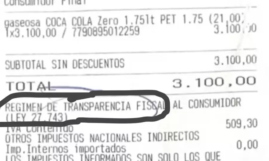 Tickets con detalle de transparencia fiscal/ Fuente: Web