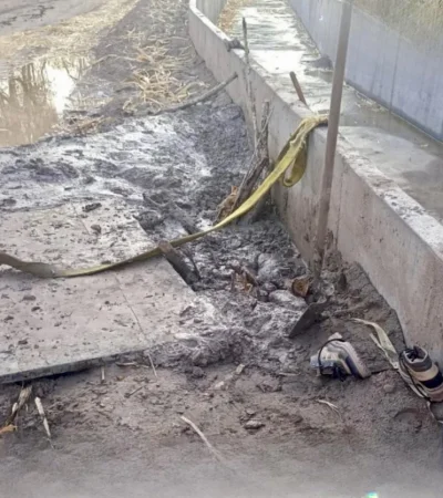 El lugar donde la mujer fue rescatada.