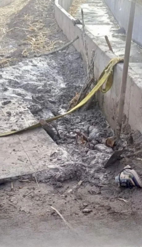 El lugar donde la mujer fue rescatada.