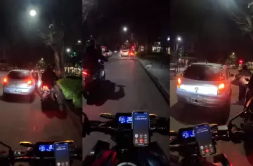 Un tiktoker grabó una maniobra imprudente de auto y terminó en blooper