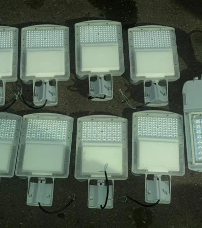 Luminarias recuperadas del Municipio de Las Heras/ Fuente: Ministerio de Seguridad.