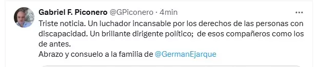 Despedida a Germán Ejarque/ Fuente: X