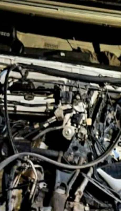 Así quedó el camión luego del accidente en Punta de Vacas