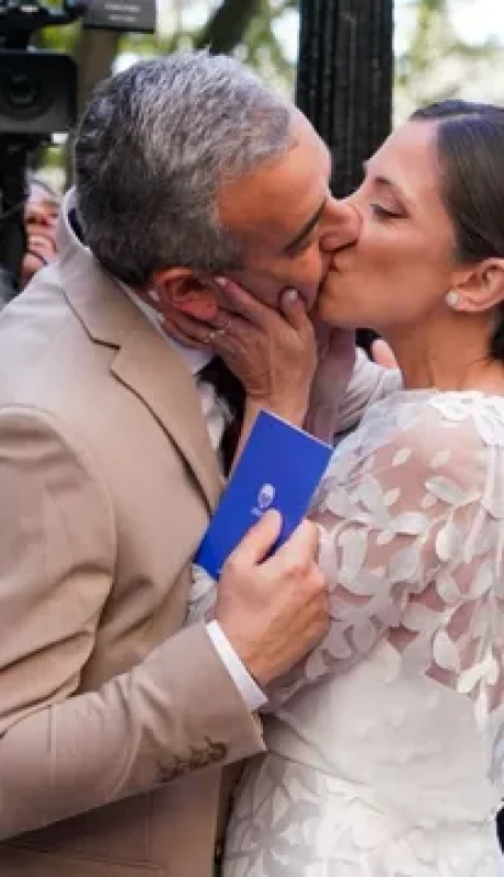 Pablo Javkin se casó con Luisina Fruci en Rosario.