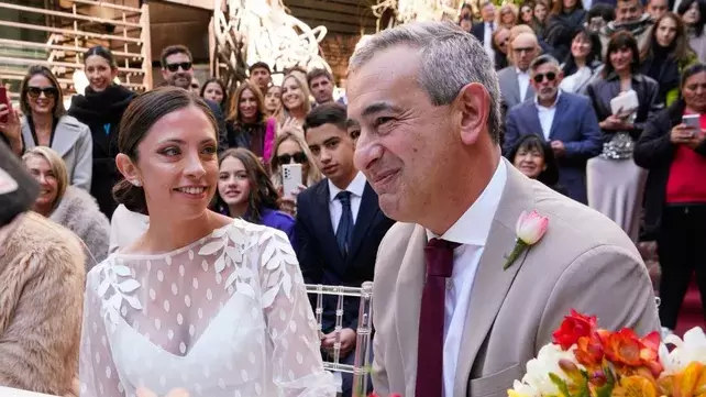 Pablo Javkin se casó con Luisina Fruci en Rosario.