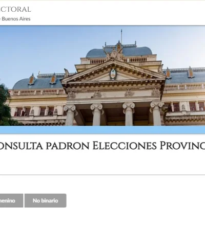 Padrón electoral Buenos Aires/ Fuente: Junta Electoral
