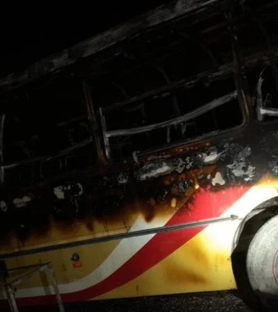 Incendio en empresa de colectivos en San Juan.