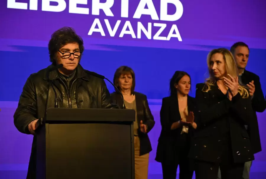 Javier Milei tras la derrota en Buenos Aires.