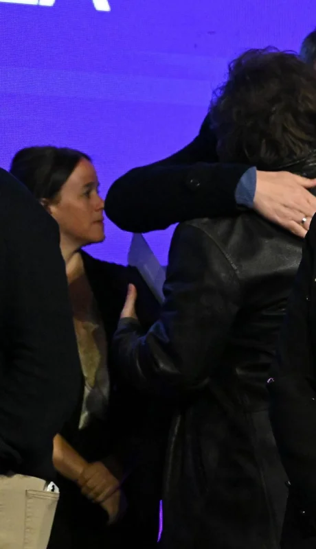 Santiago Caputo, Javier Milei y Karina Milei.