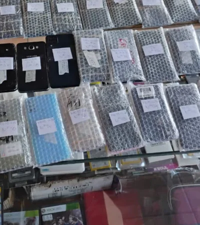 Celulares decomisados en Guaymallén/ Fuente: Ministerio de Seguridad de Mendoza