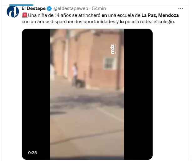 Repercusiones en El Destape de la nena atrincherada/ Fuente: Captura