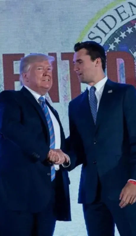 Donald Trump y Charlie Kirk.