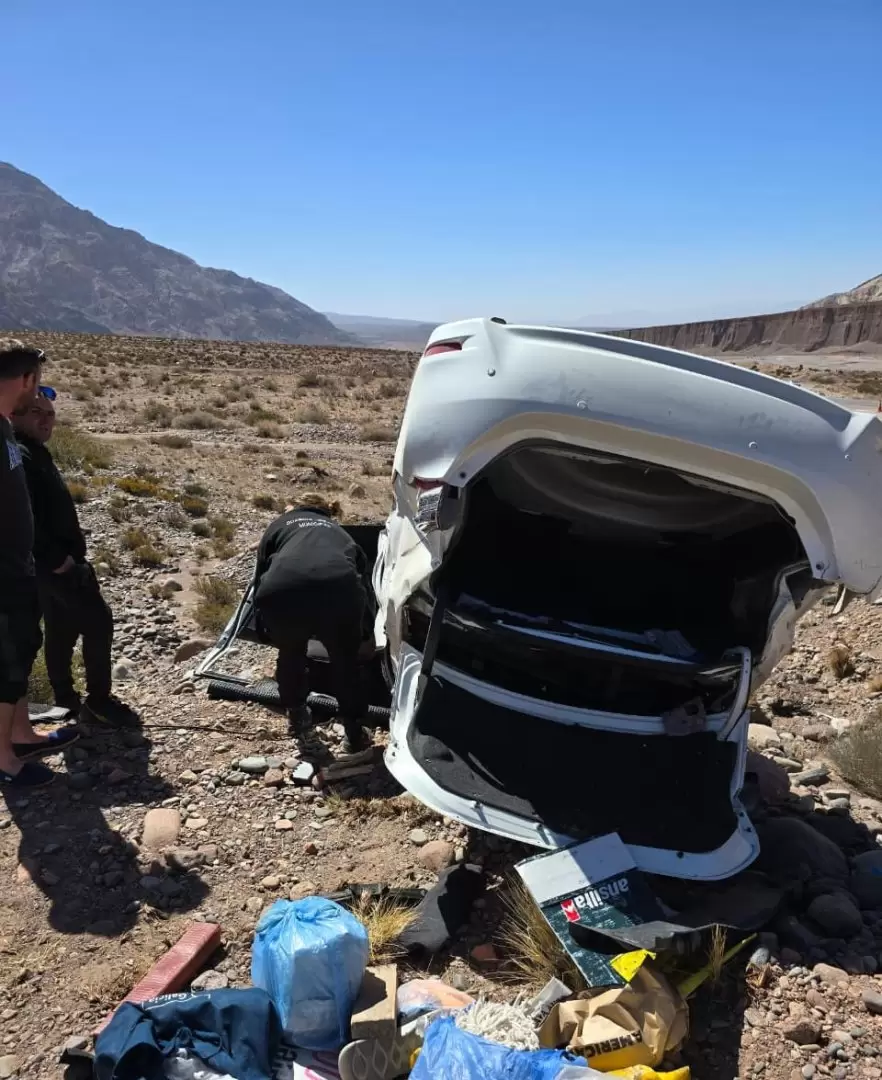 Vuelco en Uspallata./