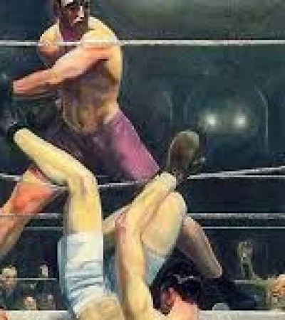 Retrato de la célebre pina de Firpo que derribó a Dempsey