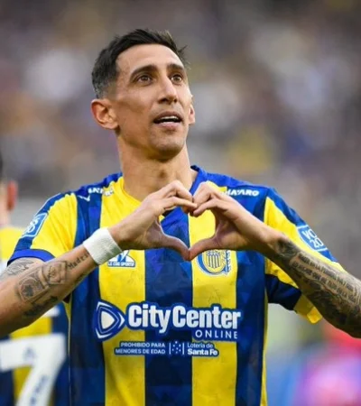 Ángel Di María marcó un tremendo gol olímpico/ Fuente: X de Rosario Central
