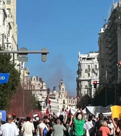La protesta en Madrid