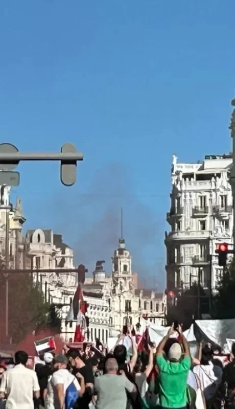 La protesta en Madrid