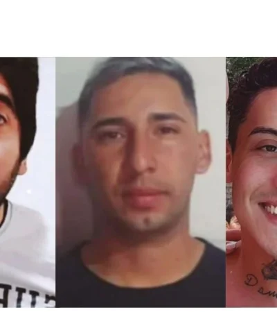 Nataniel Guzman, Juan Manuel Martínez Araujo y Sebastián Codina Bandes son buscados en Mendoza/ Fuente: Ministerio de Seguridad