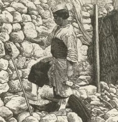 Un barretero en una mina de Chile a mediados del siglo XIX. (Imagen: web)