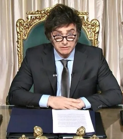 Javier Milei habló en cadena nacional/ Fuente: Web