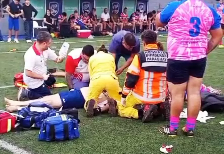 Esteban Racca sufrió un traumatismo craneoencefálico cerrado producto de un golpe en la cabeza.