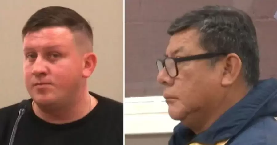 William Romero, de Misiones, y Rolando Ríos, de Salta. Los abusadores y condenados en el juicio de Santiago del Estero.