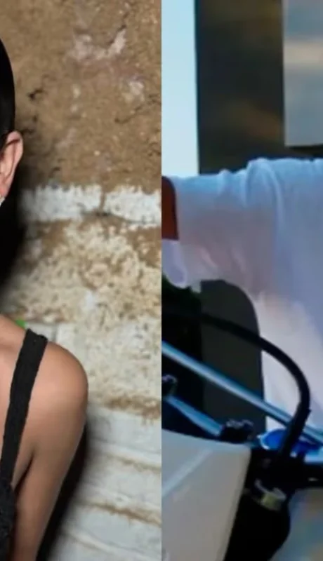 Romina Uhrig y Thiago Medina.