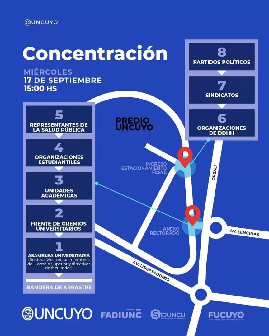 La movilización de la comunidad universitaria.