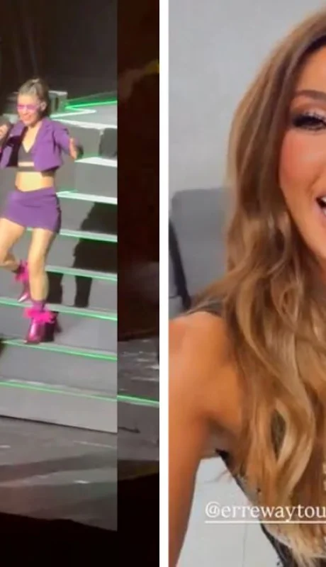 Catherine Fulop rompió el libreto y dio que hablar en el show de Erreway.