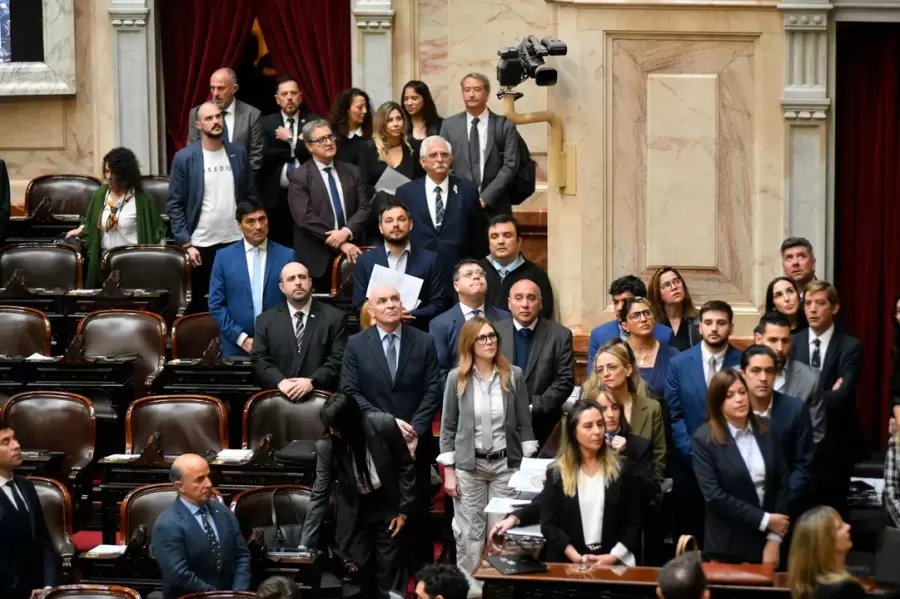 La bancada libertaria mira el tablero con los resultados